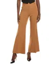 Kenneth Cole Luxe Twill Flare Leg Pant In Brown