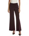 Kenneth Cole Luxe Twill Flare Leg Pant In Purple