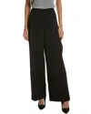 Kenneth Cole Luxe Twill Wide Leg Pleat Front Pant In Black