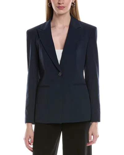 Kenneth Cole Luxe Twill Slim Jacket In Blue