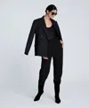 Kenneth Cole Luxe Twill Straight Leg Pant In Black