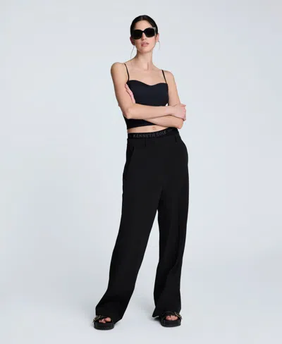 Kenneth Cole Luxe Twill Wide Leg Pant