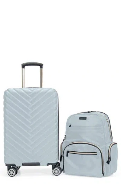 Kenneth Cole Madison Square 2-piece Hardside Carry-on Luggage & Backpack Set In Gray