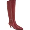 Kenneth Cole Marais Knee High Boot In Red Leather