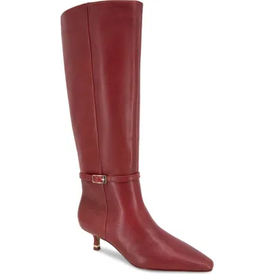 Kenneth Cole Marais Knee High Boot In Red Leather