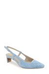 Kenneth Cole Marbella Perforated Suede Slingback Heel In Blue