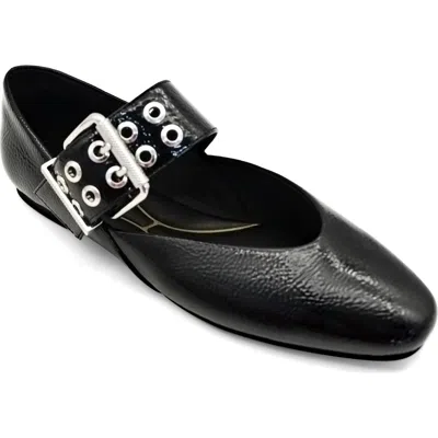 Kenneth Cole Marcella Mary Jane Flat In Black