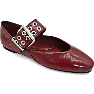 Kenneth Cole Marcella Mary Jane Flat In Burgundy