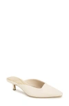 Kenneth Cole Margo Kitten Heel Mule In Whitecap Leather