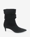 Kenneth Cole Marsha Suede Kitten Heel Bootie In Black