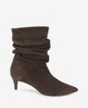Kenneth Cole Marsha Suede Kitten Heel Bootie In Burgundy