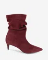 Kenneth Cole Marsha Suede Kitten Heel Bootie In Brown