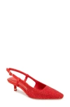 Kenneth Cole Martha Crystals Slingback Kitten Heel Pump In Fuego Micro