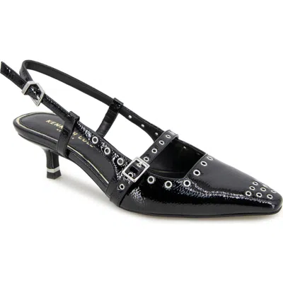 KENNETH COLE KENNETH COLE MARTHA EYELET SLINGBACK KITTEN HEEL PUMP