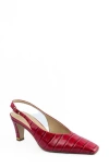 Kenneth Cole Meilani Slingback Pump In Cherry Croco