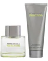 Kenneth Cole Men's 1.7oz Reaction 2pc Set In Transparent