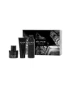 Kenneth Cole Black Eau De Toilette 3pc Gift Set In Transparent