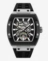 Kenneth Cole Automatic Silicone Watch In Black