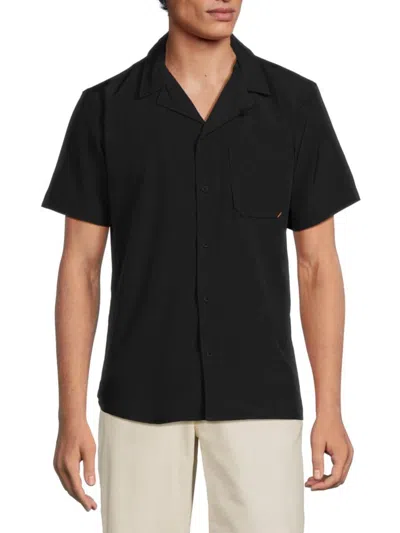 Kenneth Cole Men's Camp Shirt In Black
