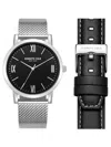 KENNETH COLE MEN'S CLASSIC 42MM STAINLESS STEEL & LEATHER WATCH GIFT SET