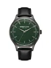 KENNETH COLE MEN'S CLASSIC 43MM LEATHER STRAP WATCH