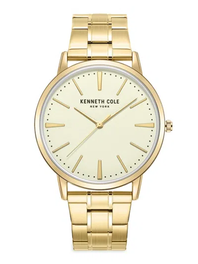 Kenneth Cole Men's Classic 44mm Stainless Steel Bracelet Watch In Gold