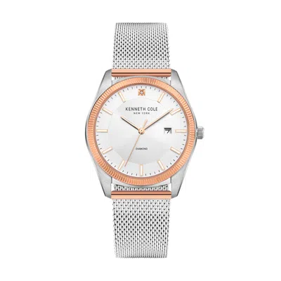 Kenneth Cole Men's Classic Mm Quartz Watch In Silver