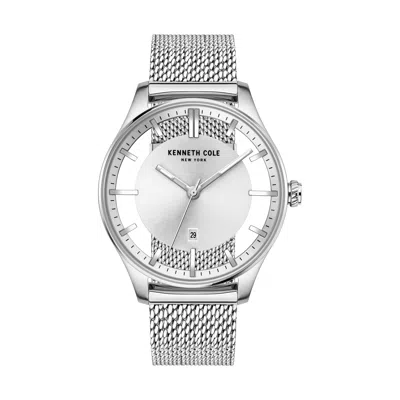 Kenneth Cole Men's Classic Mm Quartz Watch In Silver