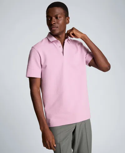 Kenneth Cole Men's Cotton-blend Short-sleeve Polo Shirt In Pink
