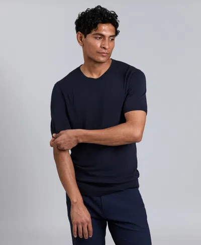 Kenneth Cole Men's Crewneck Sweater T-shirt In Blue