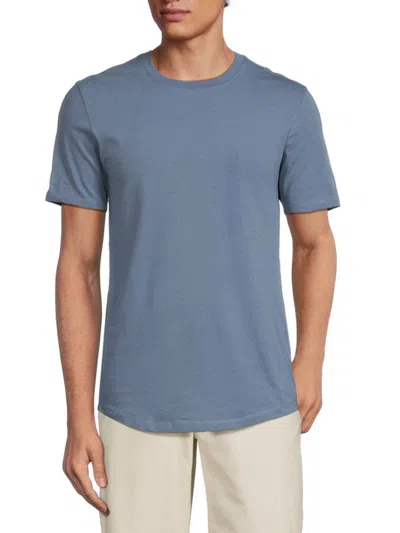 Kenneth Cole Men's Curved Hem Tee In Blue