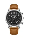 KENNETH COLE MEN'S DRESS SPORT 45MM STAINLESS STEEL & LEATHER STRAP CHRONOGRAPH WATCH