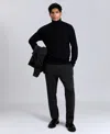 Kenneth Cole Men's Fold Over Turtleneck Sweater In Black