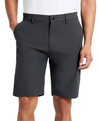 Kenneth Cole Men's Heathered Tech Performance 9" Shorts In Dark Grey