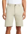 Kenneth Cole Men's Heathered Tech Performance 9" Shorts In Khaki