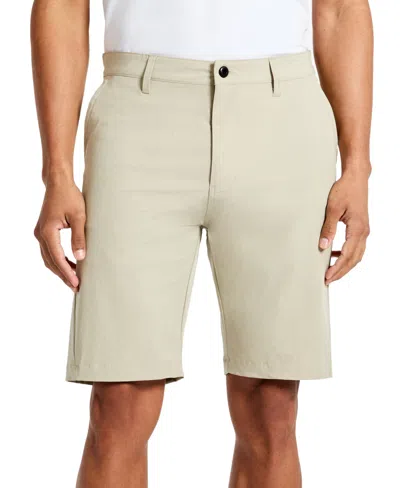 Kenneth Cole Men's Heathered Tech Performance 9" Shorts In Khaki