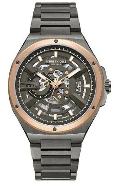 Pre-owned Kenneth Cole Men's  Stainless Steel Automatic Skeleton Watch Kcwgl0013703