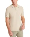 Kenneth Cole Men's Performance Button Polo In Tan Mix