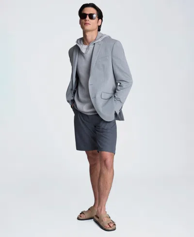 Kenneth Cole Men's Long-sleeve Sweater Hoodie In Gray