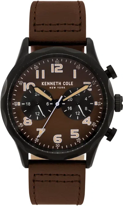 Kenneth Cole Men's New York 44mm Quartz Watch In Brown