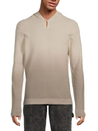 Kenneth Cole Men's Ombré Cotton Hoodie In Tan Grey