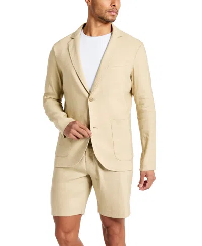 Kenneth Cole Men's Performance Patch-pocket Slim-fit Blazer In Tan