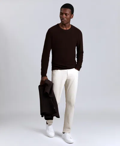 Kenneth Cole Men's Popcorn Crewneck Sweater In Brown