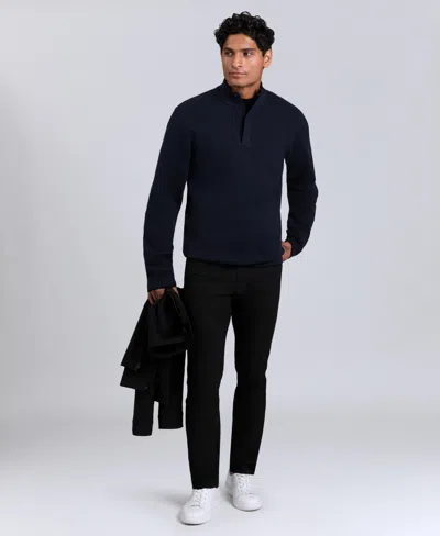 Kenneth Cole Men's Quarter Zip Sweater In Blue
