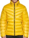 Kenneth Cole Men's Quilted Zip Up Jacket In Yellow
