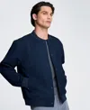 Kenneth Cole Relaxed Bomber Jacket In Blue