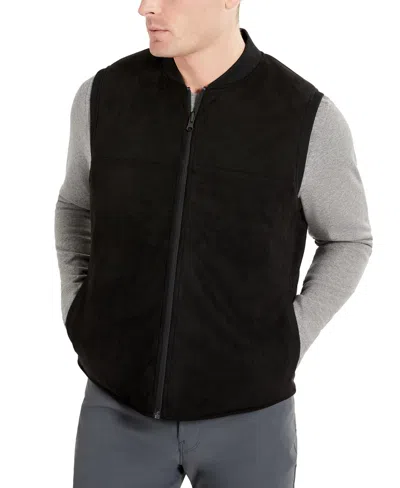 Kenneth Cole Men's Reversible Water-resistant Vest In Black
