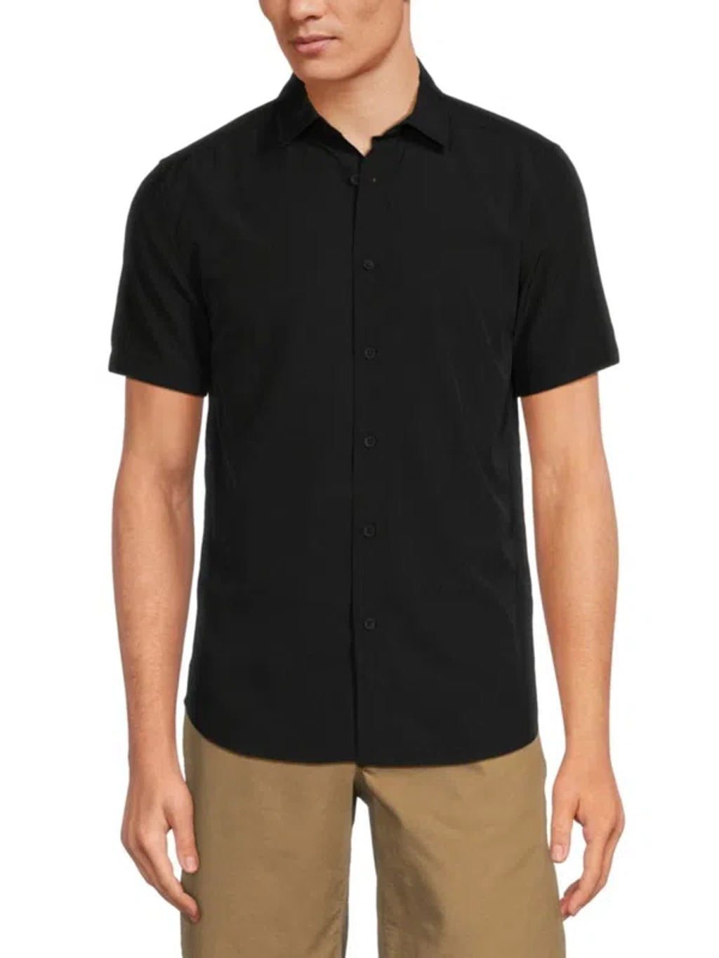 kenneth cole black dress shirt Shop Slim-Fit Stretch Dress Shirt  Black