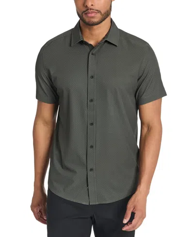 Kenneth Cole Men's Short-sleeve Sport Shirt In Green