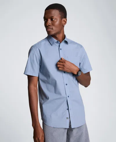 Kenneth Cole Men's Short-sleeve Classic-fit Shirt In Blue